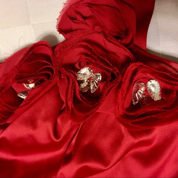 Bisou Bisou Red One Shoulder Cocktail Dress, S - Picture 6 of 12